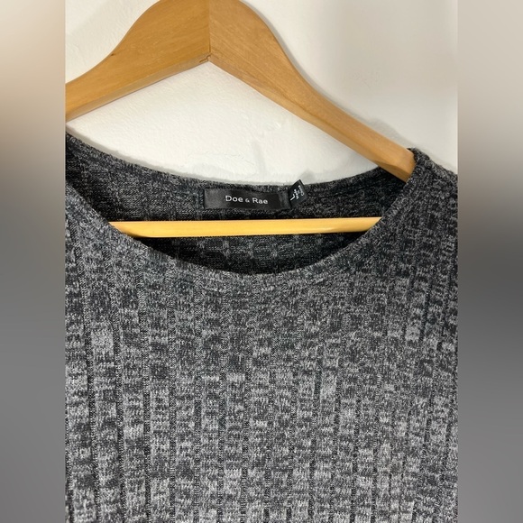 Doe + Rae Womens Size Large Grey Drop Waist Long Sleeve Dress - Picture 3 of 8